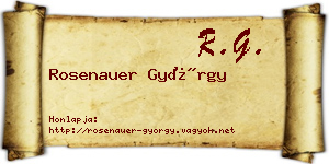 Rosenauer György névjegykártya